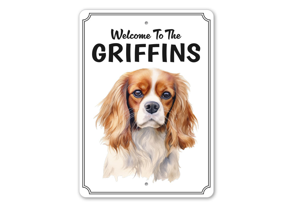 Cavalier King Charles Spaniel Welcome To Sign
