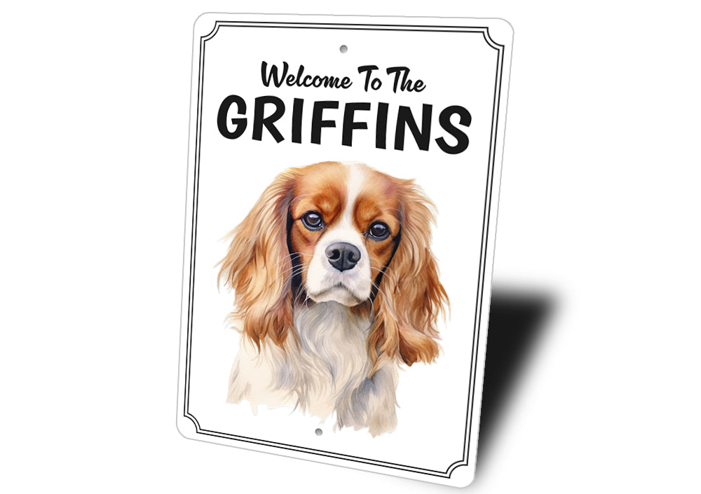 Cavalier King Charles Spaniel Welcome To Sign