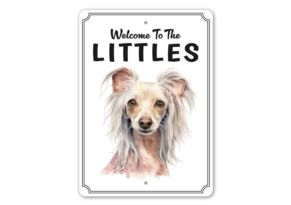 Chinese Crested Welcome To Personalized Sign