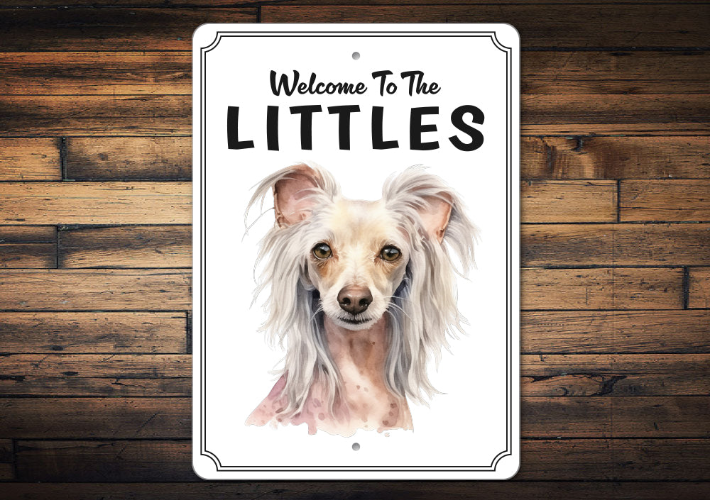 Chinese Crested Welcome To Personalized Sign