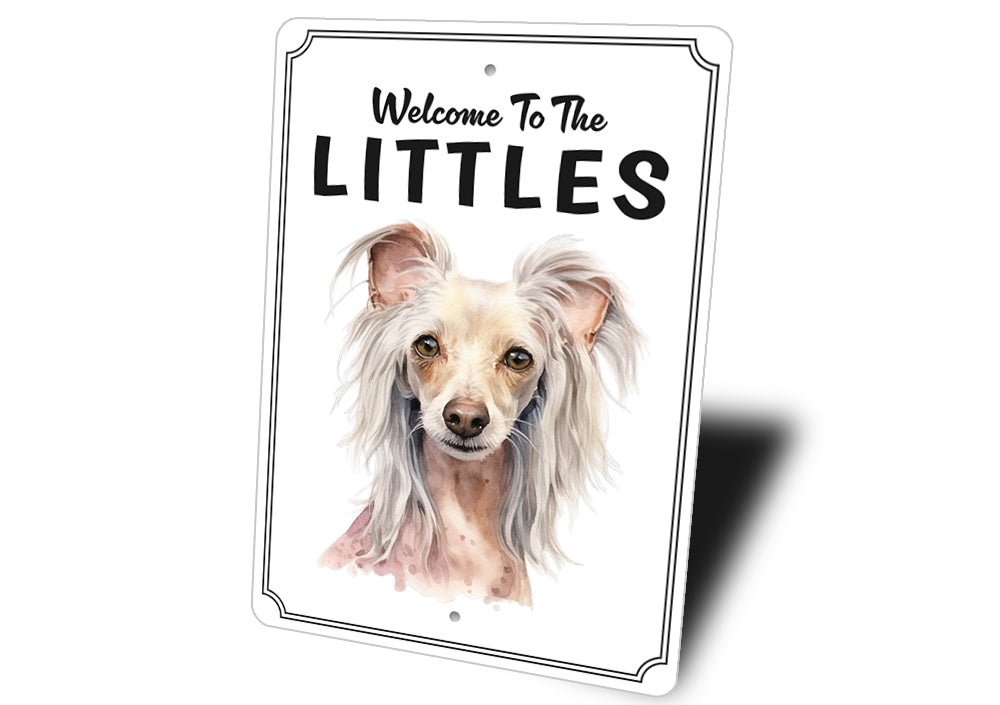 Chinese Crested Welcome To Personalized Sign