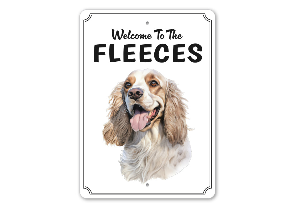 Cocker Spaniel Welcome To Personalized Sign