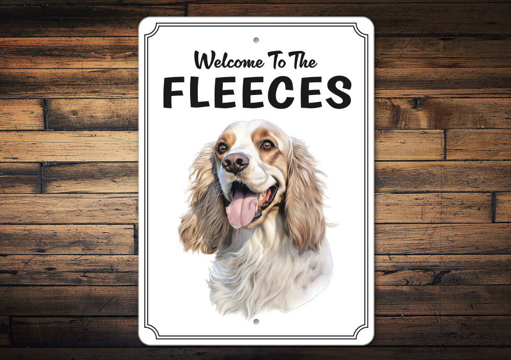 Cocker Spaniel Welcome To Personalized Sign