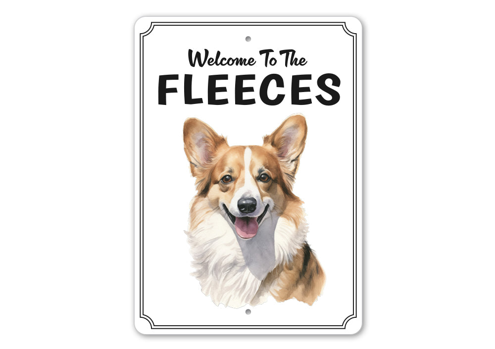 Corgi Welcome To Personalized Sign