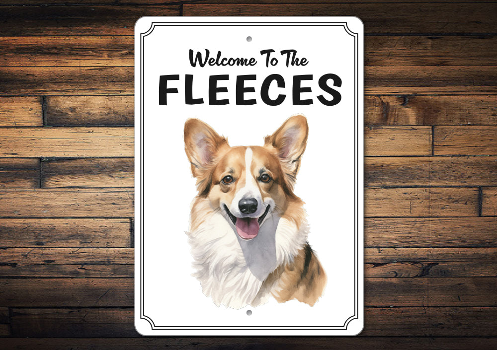 Corgi Welcome To Personalized Sign