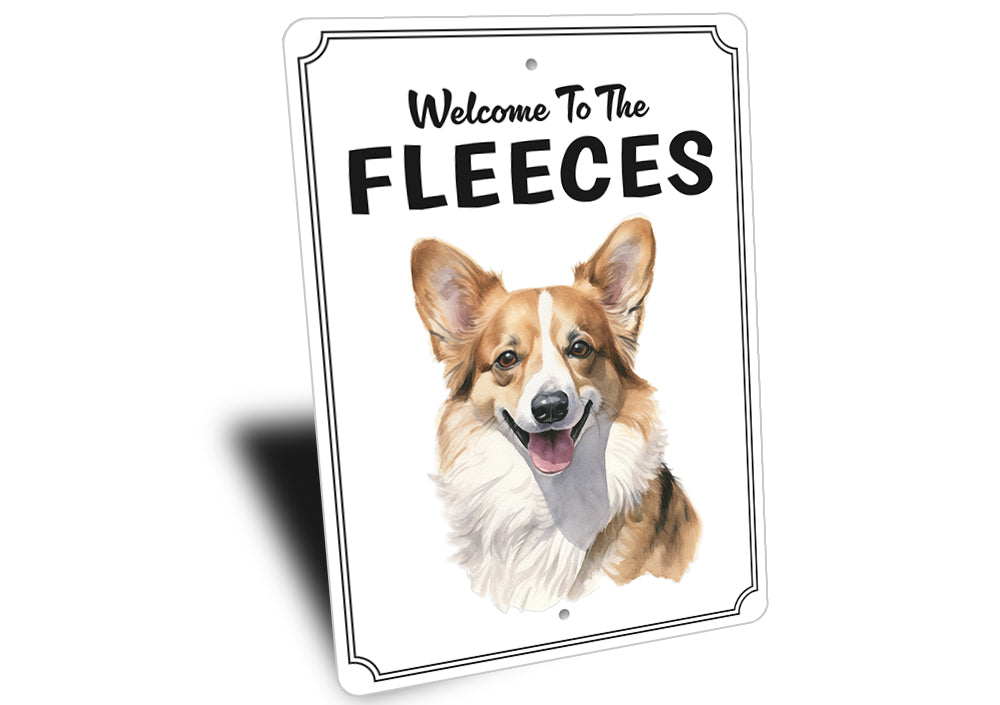 Corgi Welcome To Personalized Sign