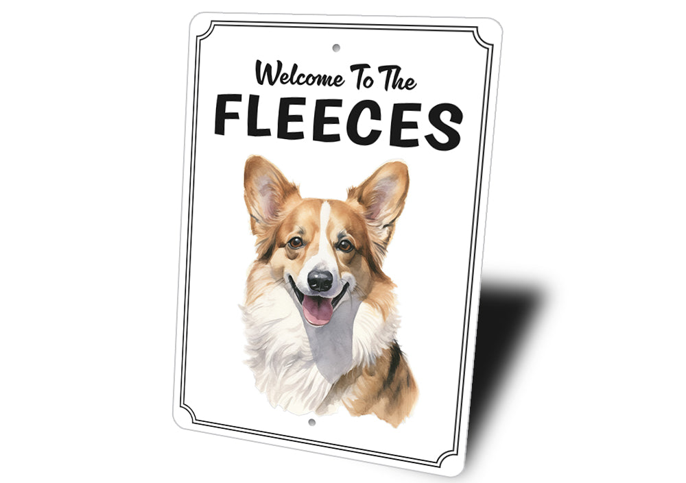 Corgi Welcome To Personalized Sign