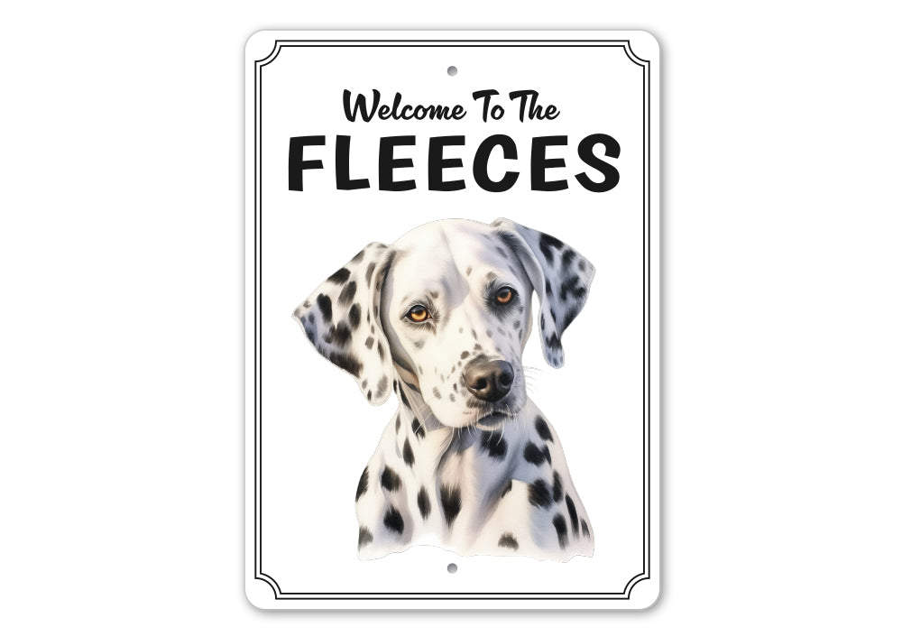 Dalmatian Welcome To Personalized Sign