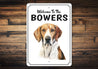 English Foxhound Welcome To Personalized Sign