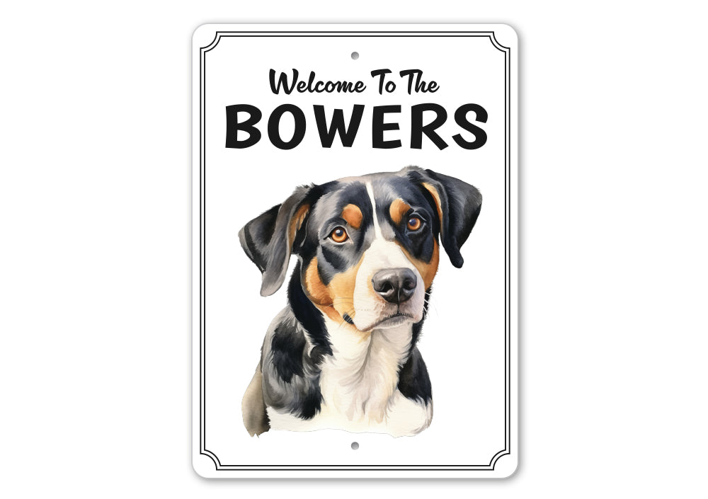 Entlebucher Mountain Dog Welcome To Custom Sign