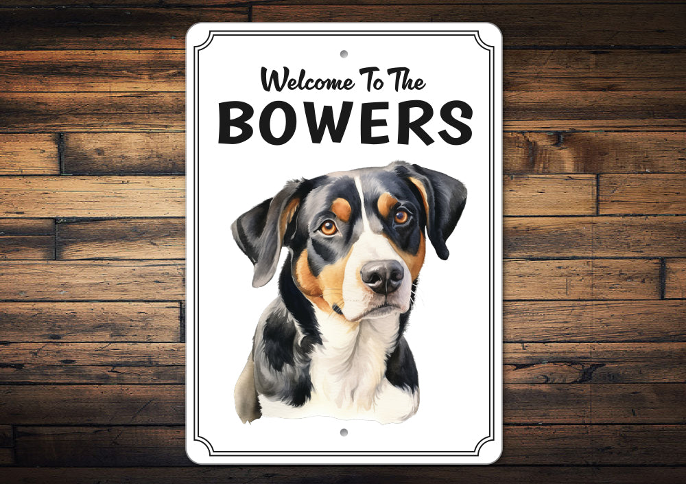 Entlebucher Mountain Dog Welcome To Custom Sign