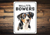 Entlebucher Mountain Dog Welcome To Custom Sign