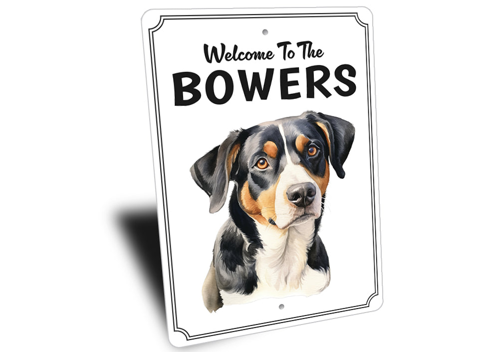 Entlebucher Mountain Dog Welcome To Custom Sign