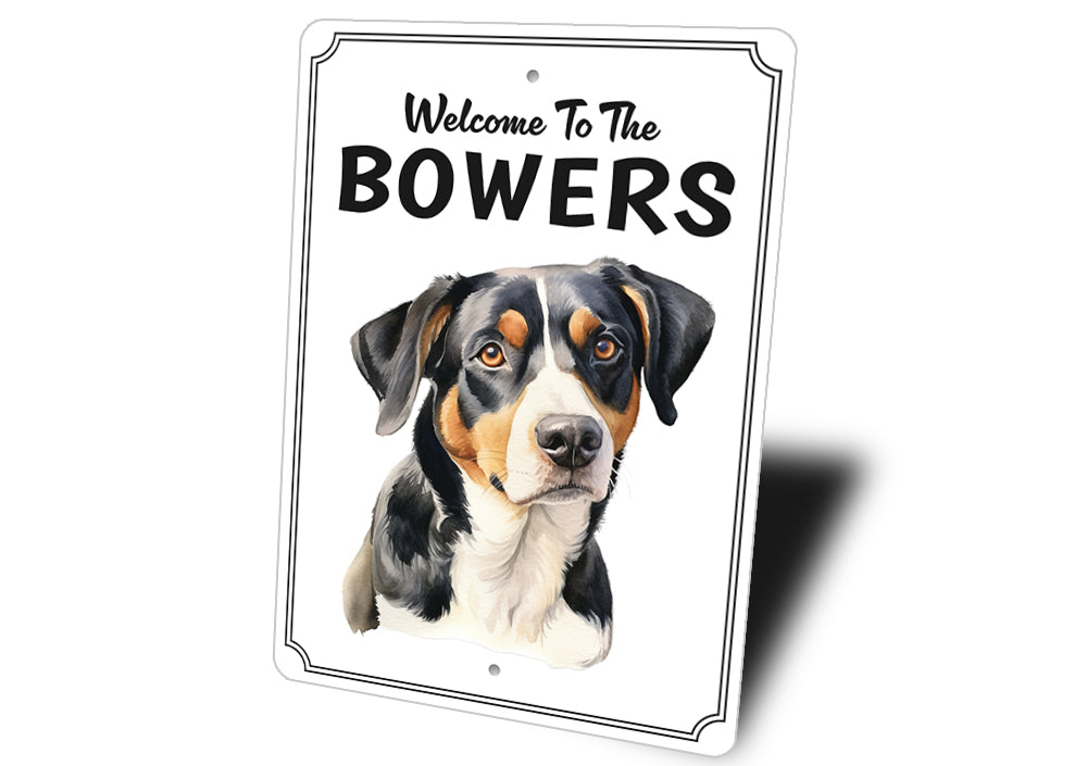 Entlebucher Mountain Dog Welcome To Custom Sign