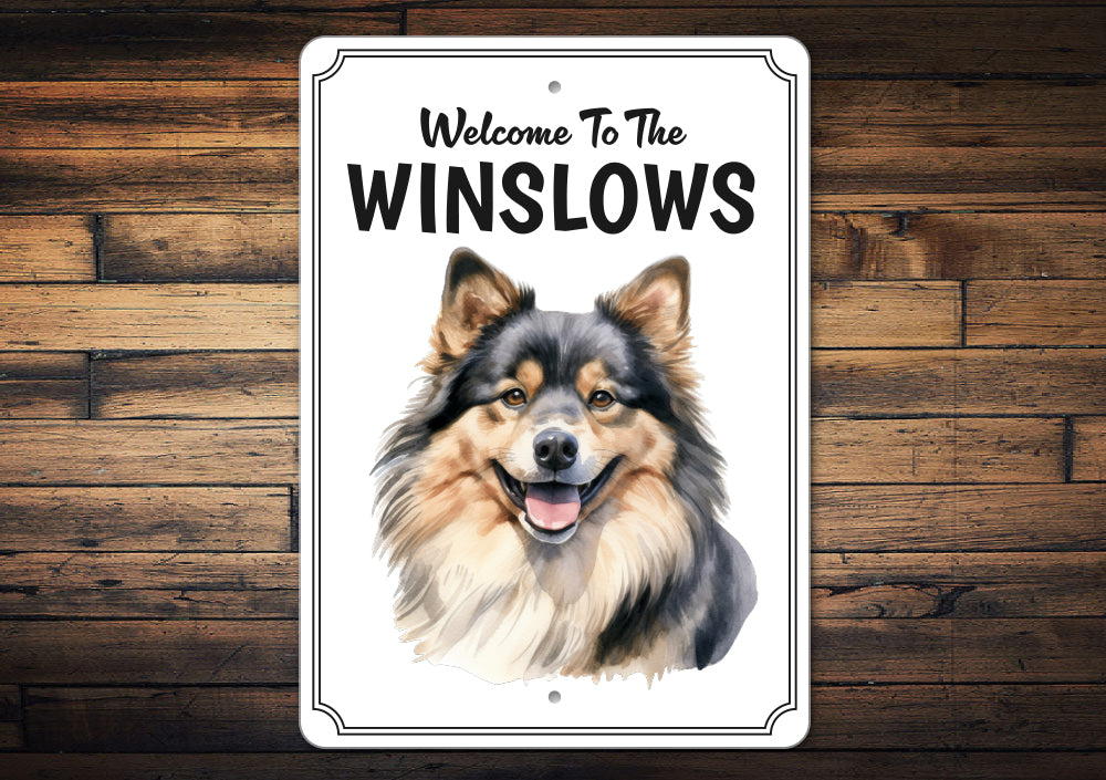 Finnish Lapphund Welcome To Personalized Sign