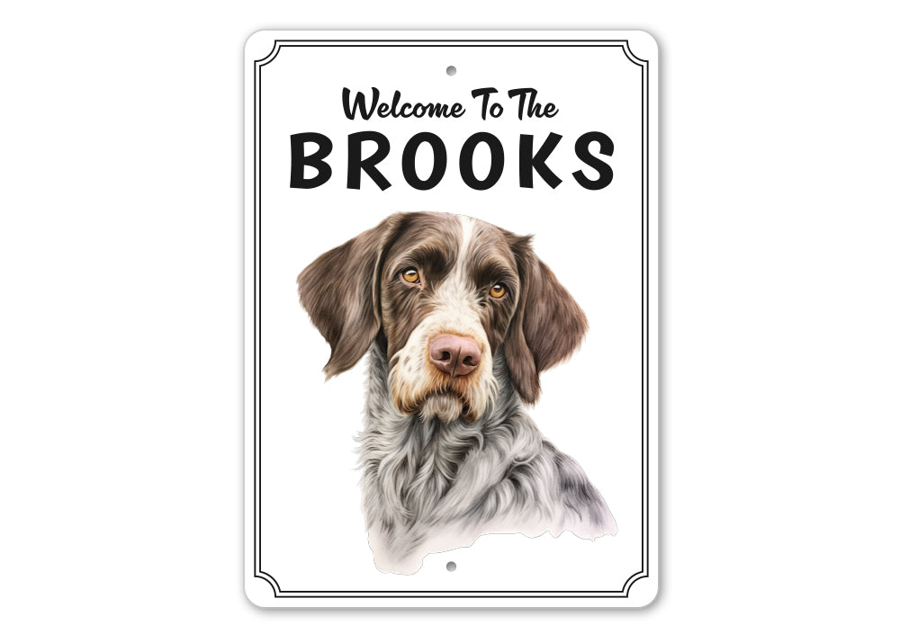 German Wirehaired Pointer Welcome To Custom Sign – Lizton Sign Shop