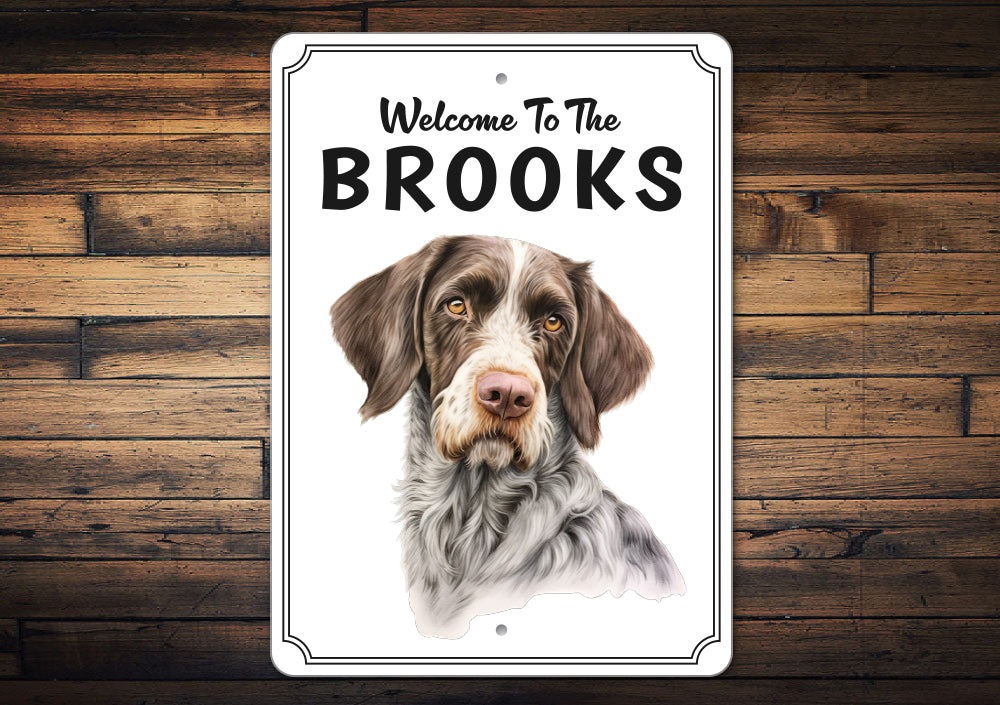German Wirehaired Pointer Welcome To Custom Sign