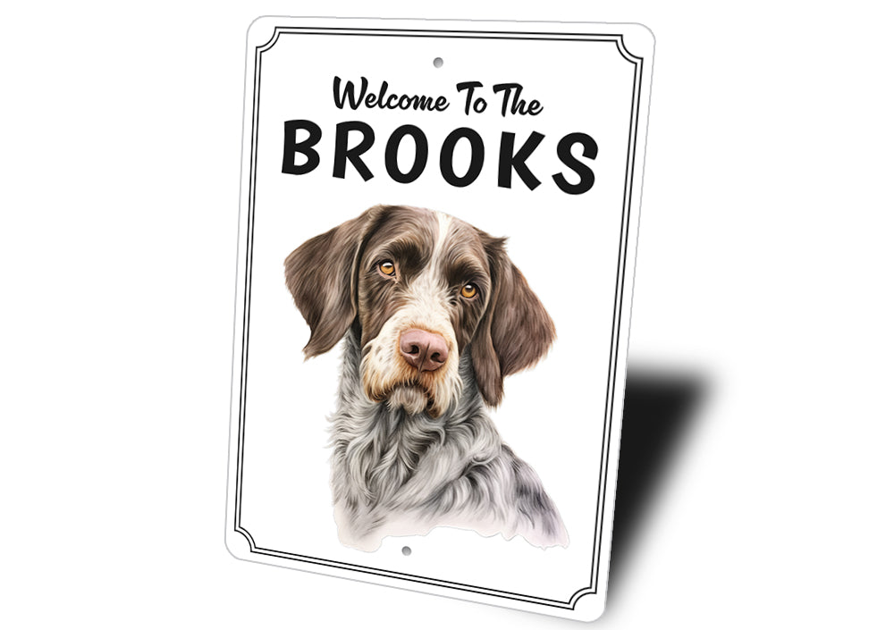 German Wirehaired Pointer Welcome To Custom Sign