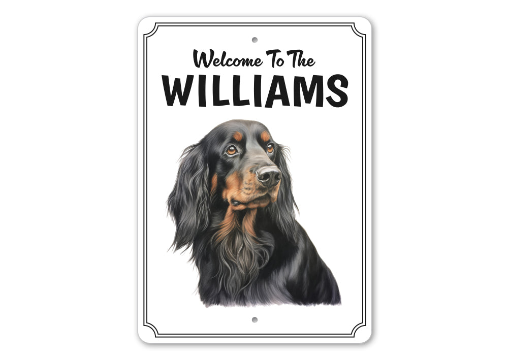 Gordon Setter Welcome To Personalized Sign