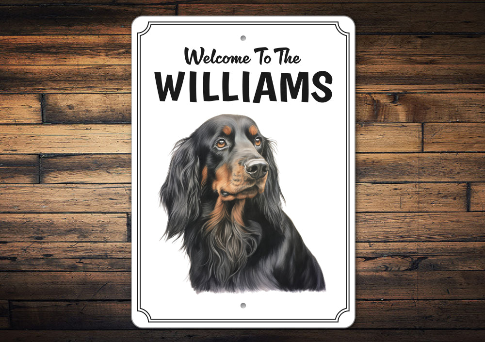 Gordon Setter Welcome To Personalized Sign