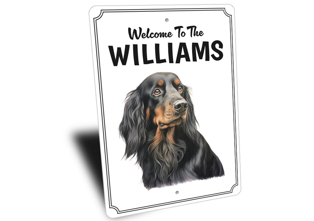 Gordon Setter Welcome To Personalized Sign