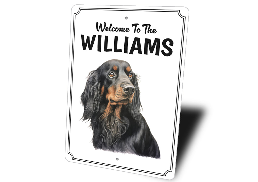 Gordon Setter Welcome To Personalized Sign