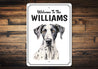 Great Dane Welcome To Personalized Sign
