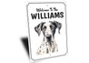 Great Dane Welcome To Personalized Sign