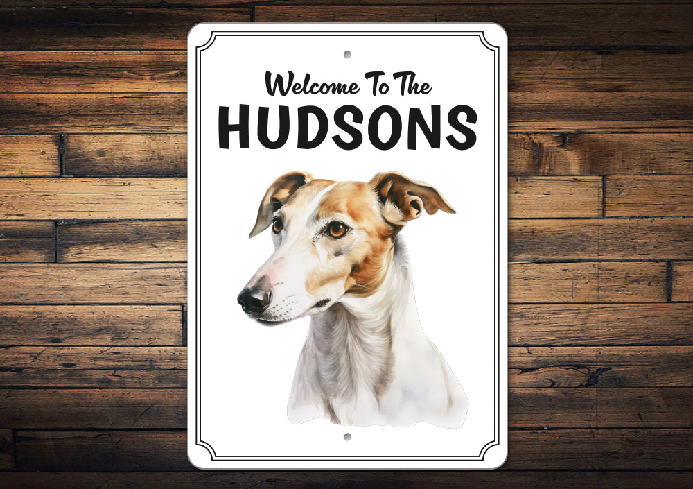 Greyhound Welcome To Personalized Sign