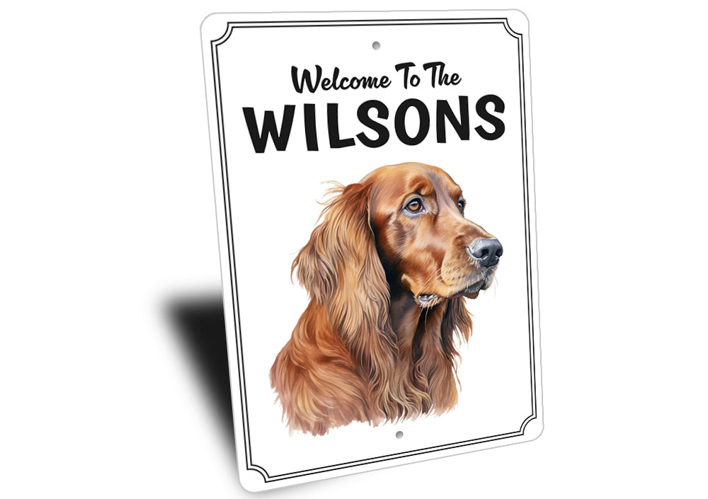 Irish Setter Welcome To Personalized Sign