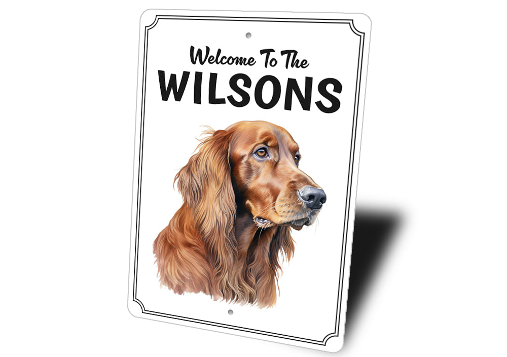 Irish Setter Welcome To Personalized Sign