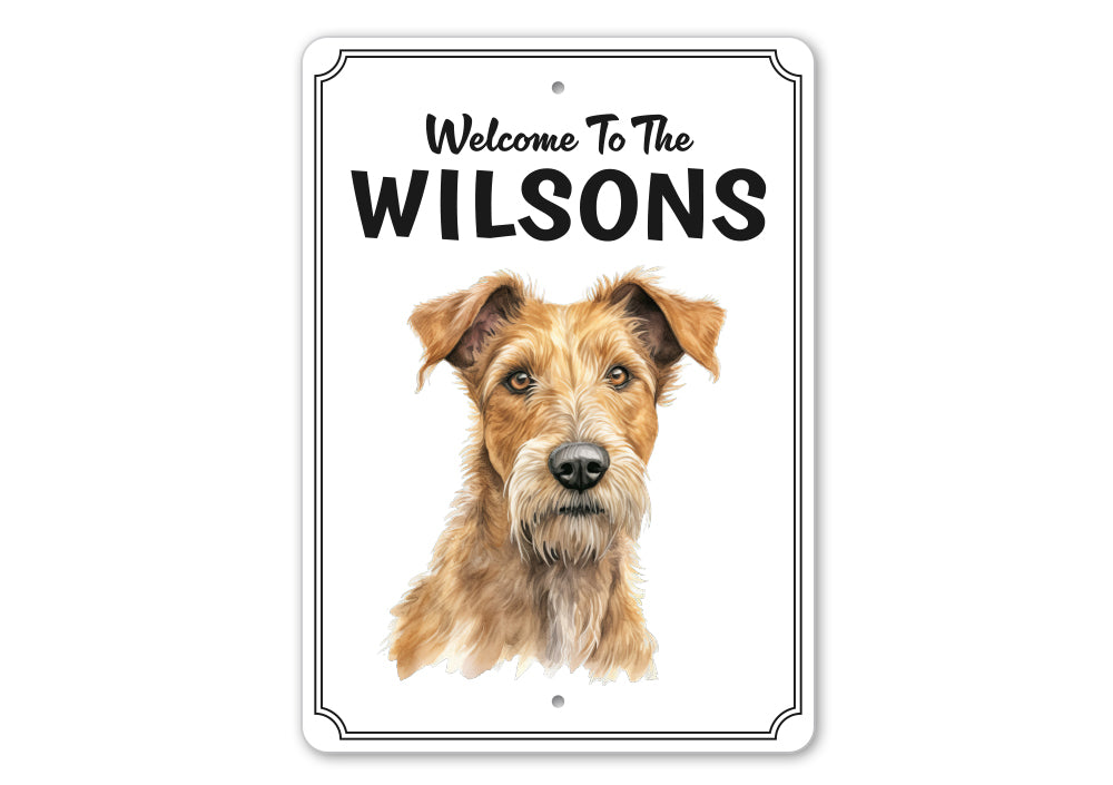 Irish Terrier Welcome To Personalized Sign