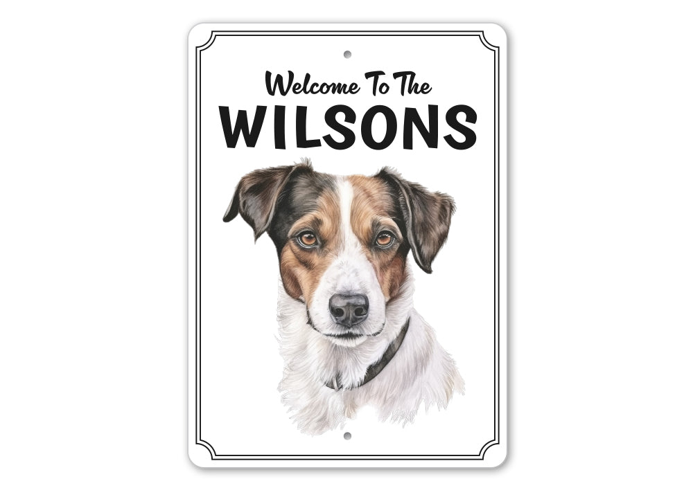 Jack Russell Terrier Welcome To Personalized Sign