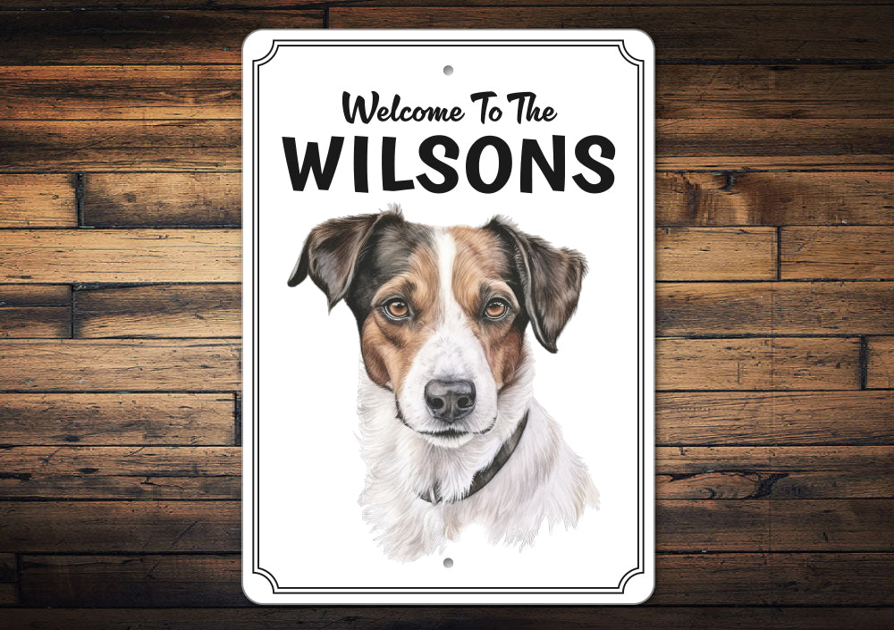 Jack Russell Terrier Welcome To Personalized Sign