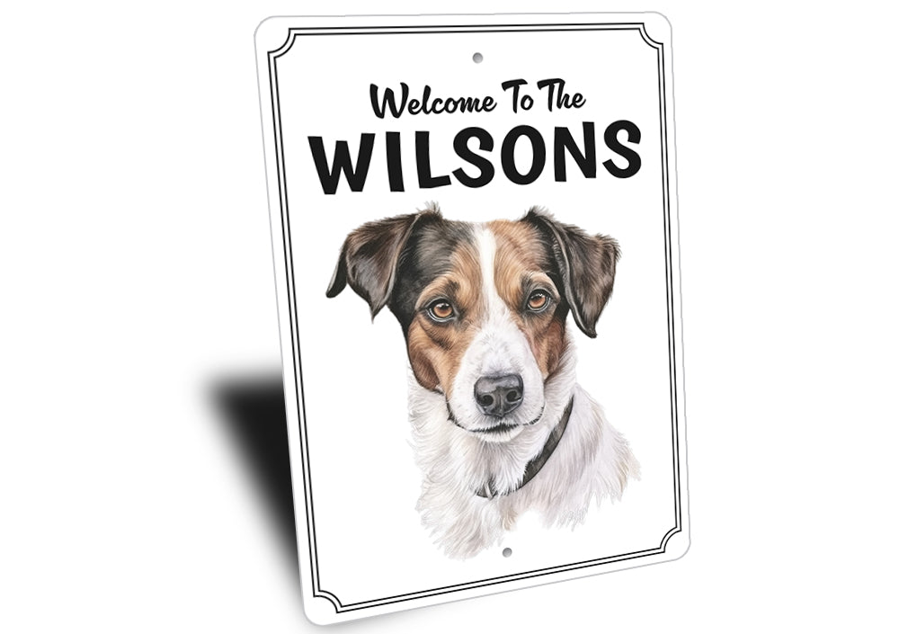 Jack Russell Terrier Welcome To Personalized Sign