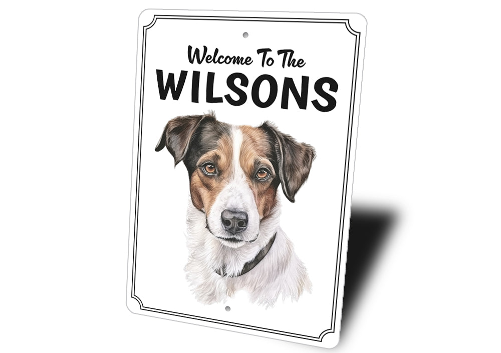 Jack Russell Terrier Welcome To Personalized Sign