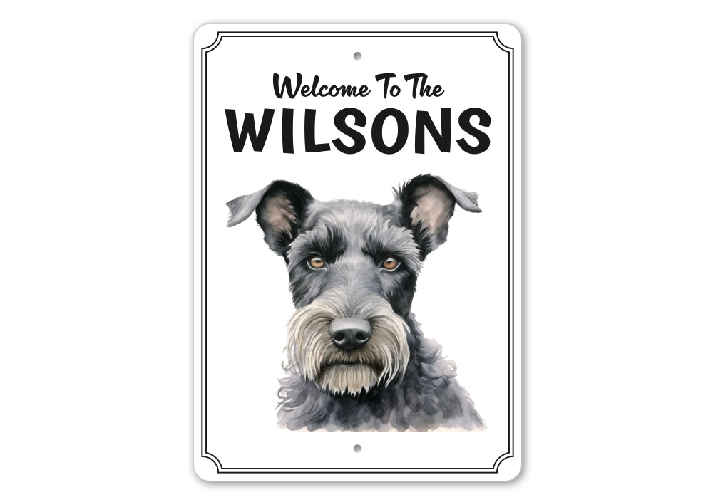 Kerry Blue Terrier Welcome To Personalized Sign
