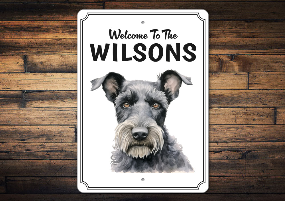 Kerry Blue Terrier Welcome To Personalized Sign