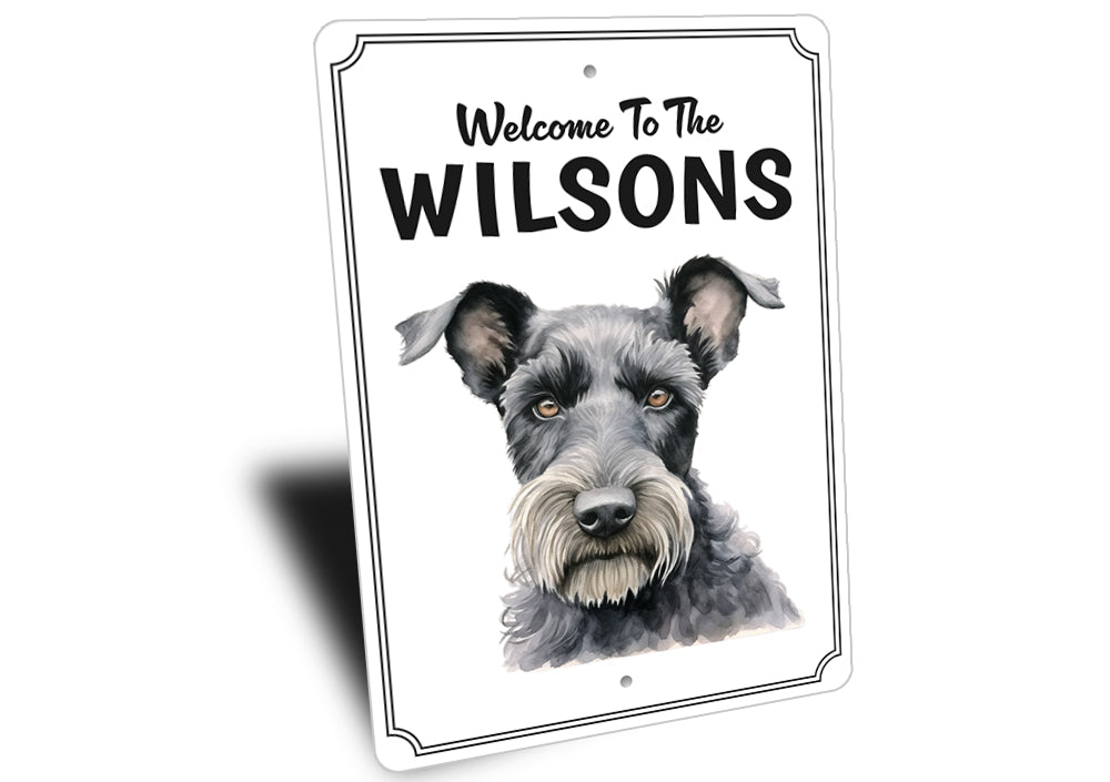 Kerry Blue Terrier Welcome To Personalized Sign