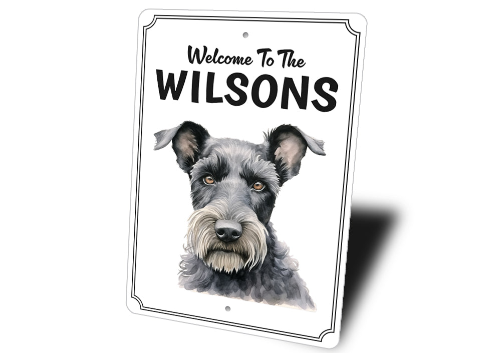 Kerry Blue Terrier Welcome To Personalized Sign