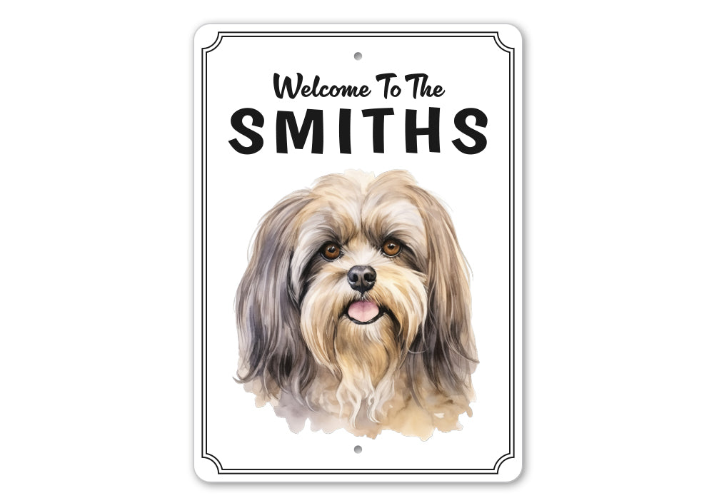 Lhasa Apso Welcome To Personalized Sign