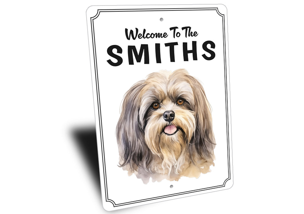 Lhasa Apso Welcome To Personalized Sign