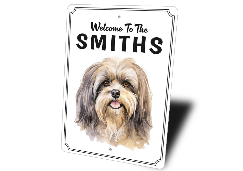 Lhasa Apso Welcome To Personalized Sign