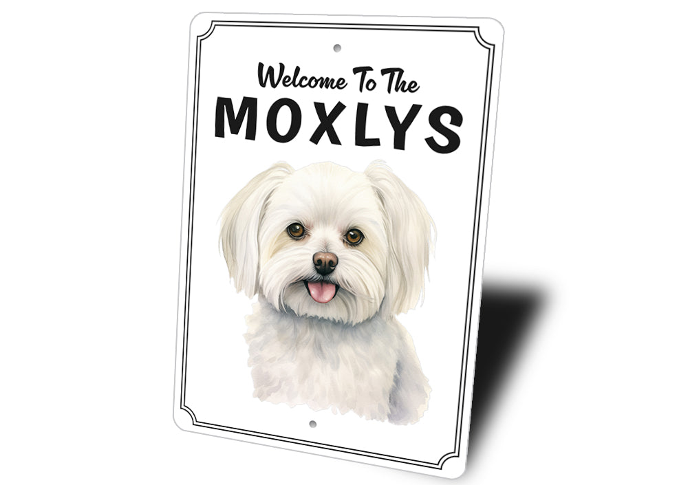 Maltese Welcome To Personalized Sign
