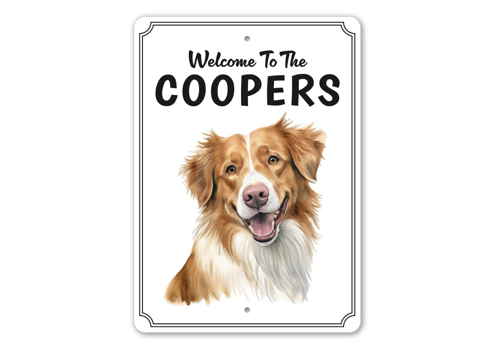 Nova Scotia Duck Tolling Retriever Welcome Sign