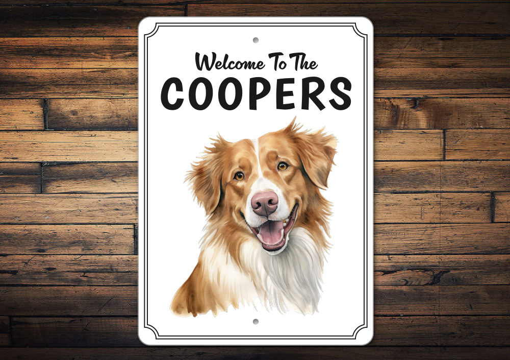 Nova Scotia Duck Tolling Retriever Welcome Sign