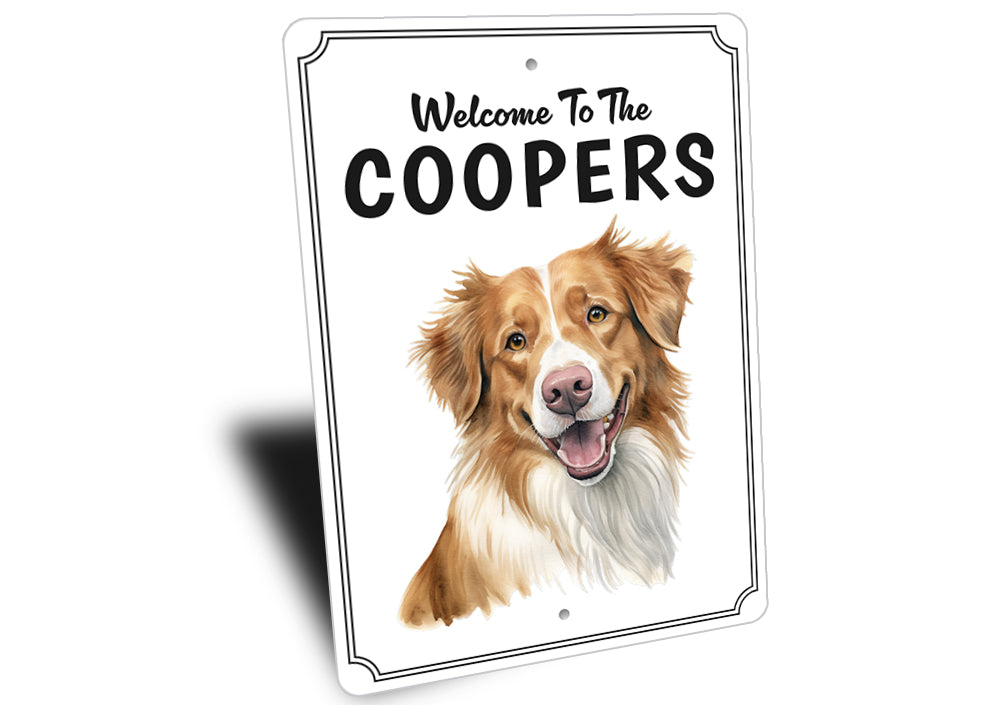 Nova Scotia Duck Tolling Retriever Welcome Sign
