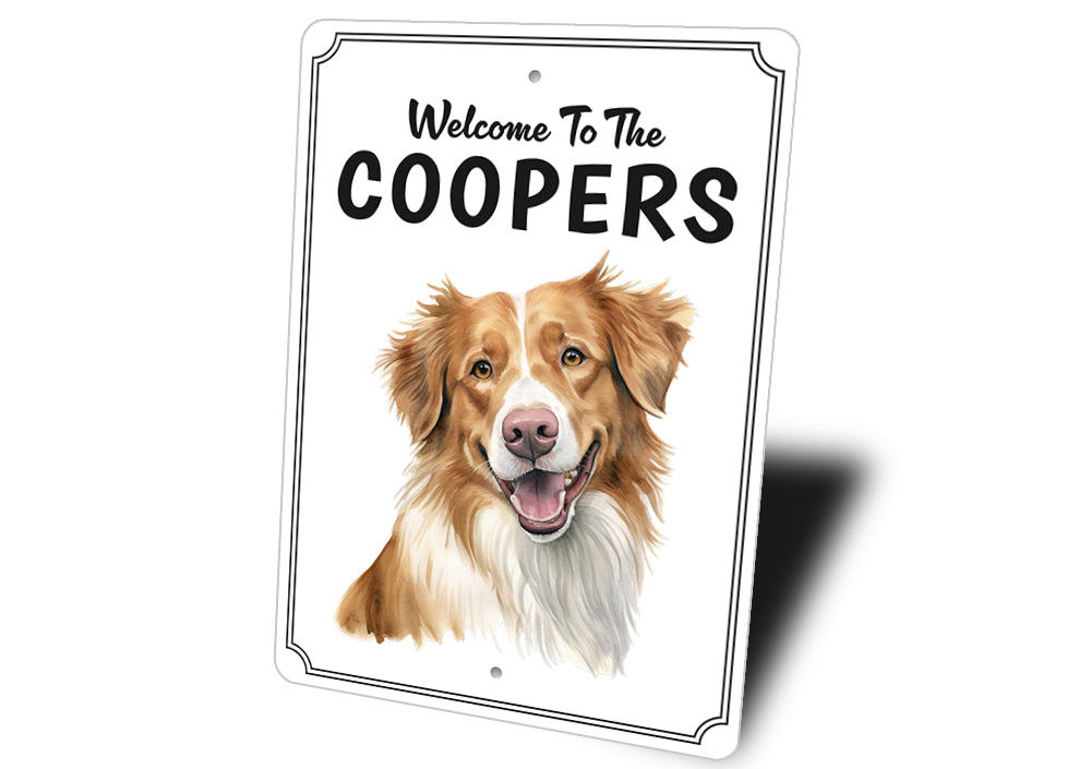 Nova Scotia Duck Tolling Retriever Welcome Sign