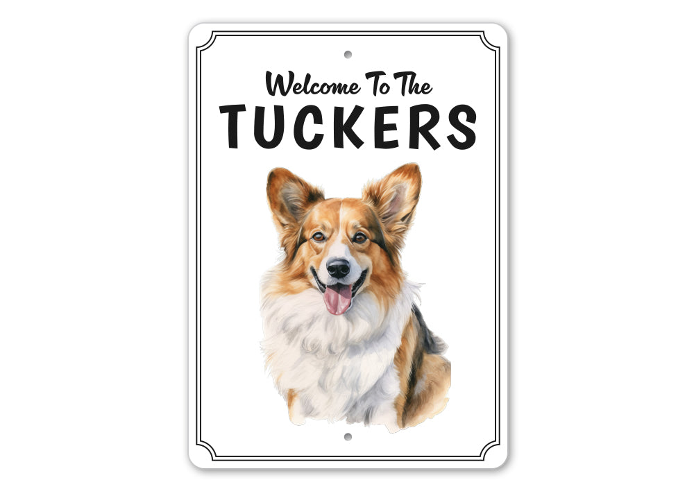 Pembroke Welsh Corgi Welcome To Sign