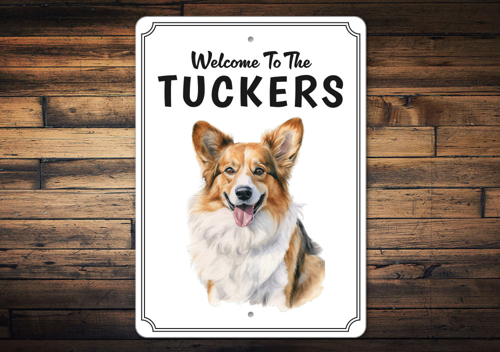 Pembroke Welsh Corgi Welcome To Sign
